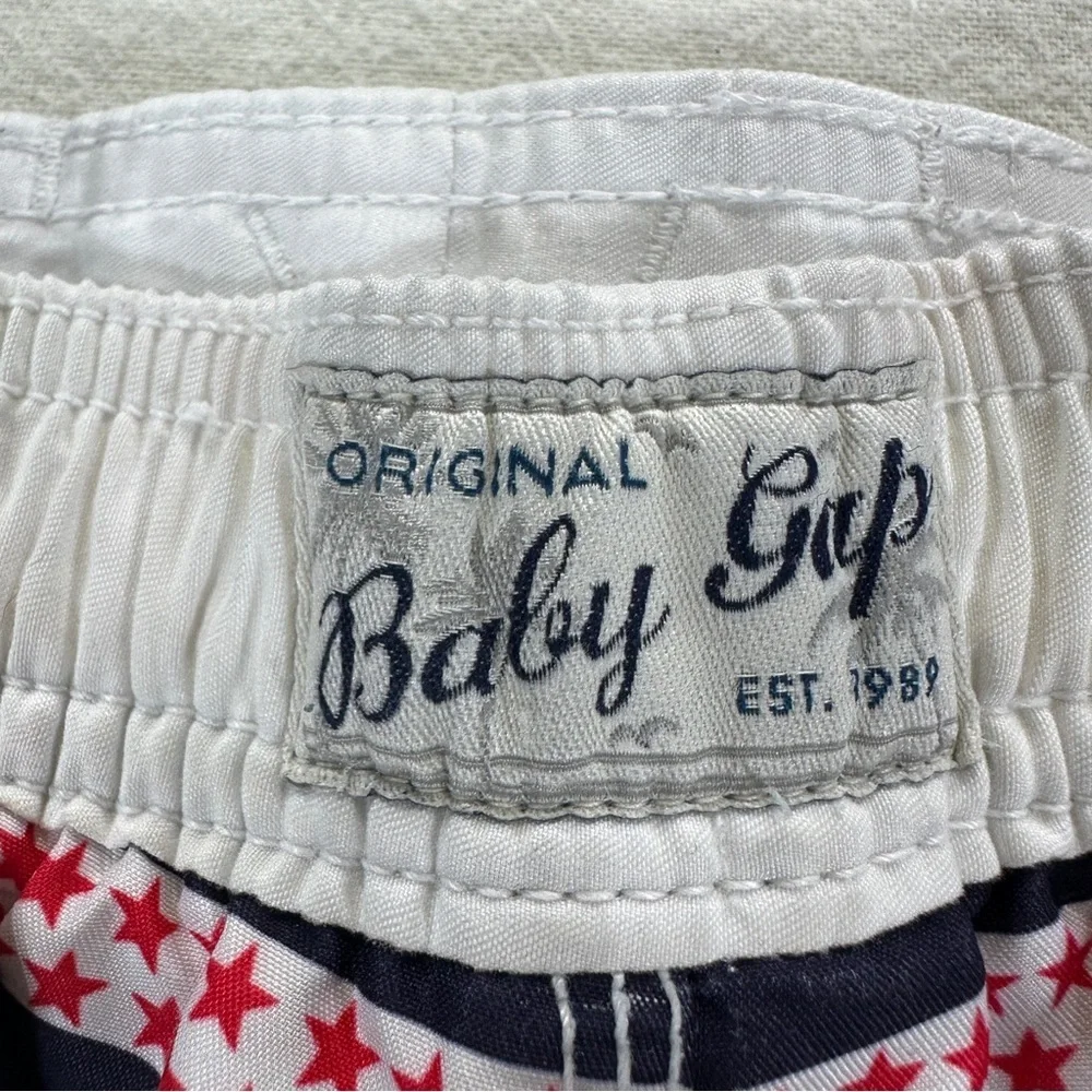 GAP Kids Red White Blue Star Swim Trunk Shorts Sz 18-24M Memorial Fourth of July